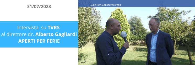 Intervista di TVRS al Direttore Dr. Alberto Gagliardi Aperti per Ferie